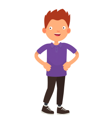 Vector image of happy boy